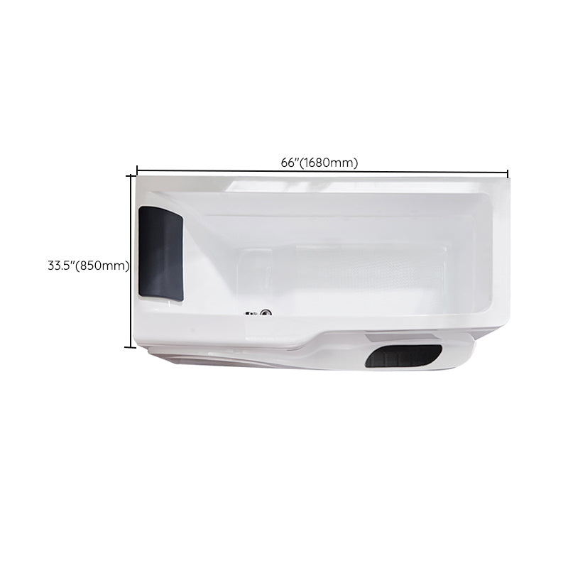 Contemporary Rectangle Bathtub Acrylic Air /Whirlpool/Soaking Bathtub