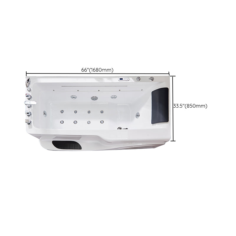 Contemporary Rectangle Bathtub Acrylic Air /Whirlpool/Soaking Bathtub