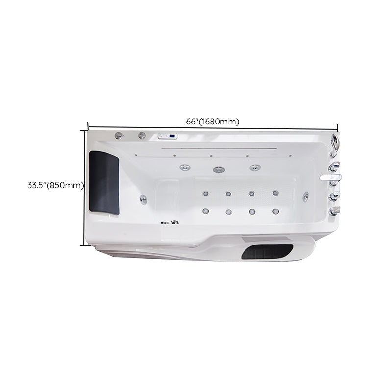 Contemporary Rectangle Bathtub Acrylic Air /Whirlpool/Soaking Bathtub