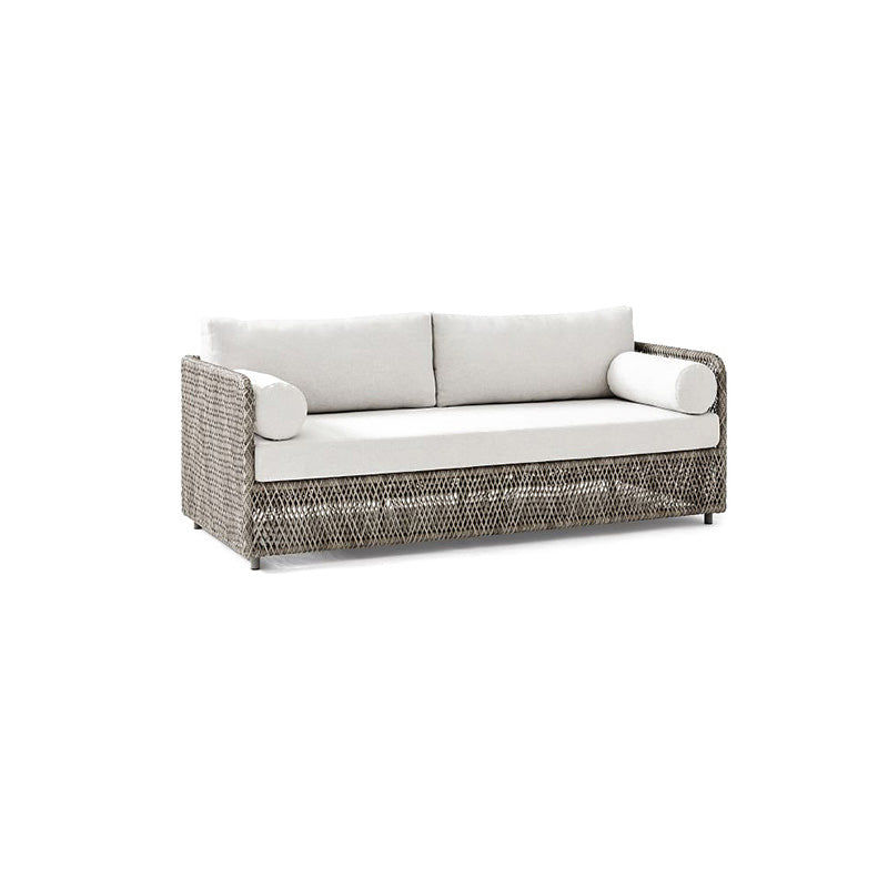 Metal and Rattan Patio Sofa Tropical Style Villa Outdoor Patio Sofa