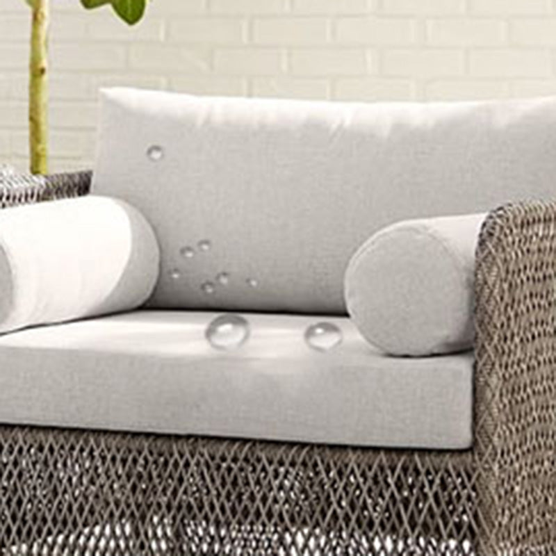 Metal and Rattan Patio Sofa Tropical Style Villa Outdoor Patio Sofa