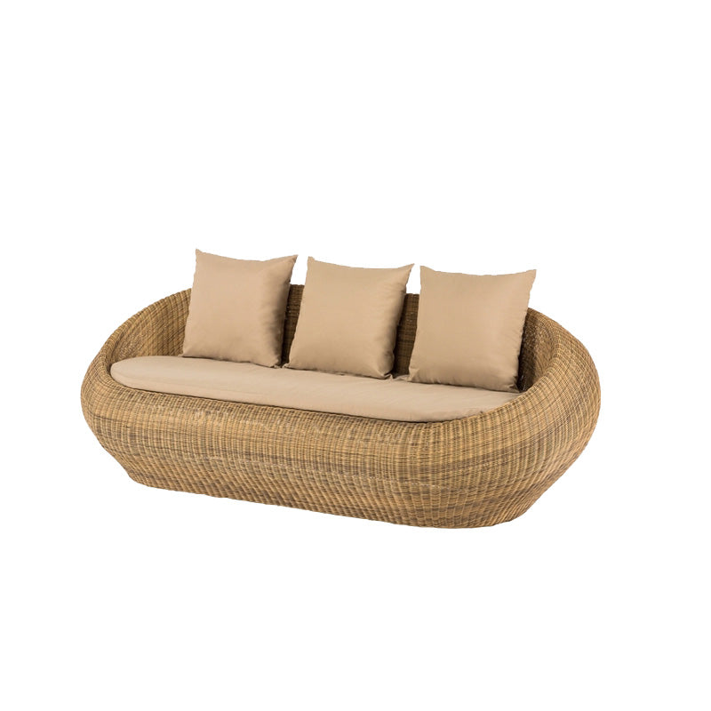 Rattan Outdoor Patio Sofa Tropical Style Simple Leisure Patio Sofa