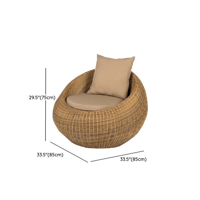 Rattan Outdoor Patio Sofa Tropical Style Simple Leisure Patio Sofa