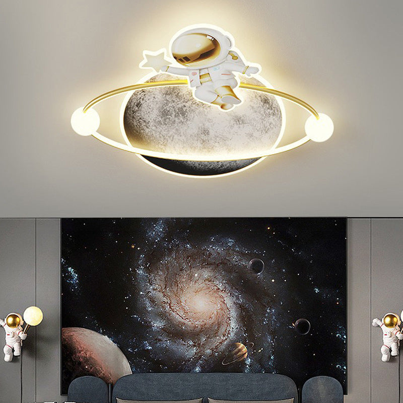 White Children Ceiling Light LED Flush Mount Lighting for Foyer