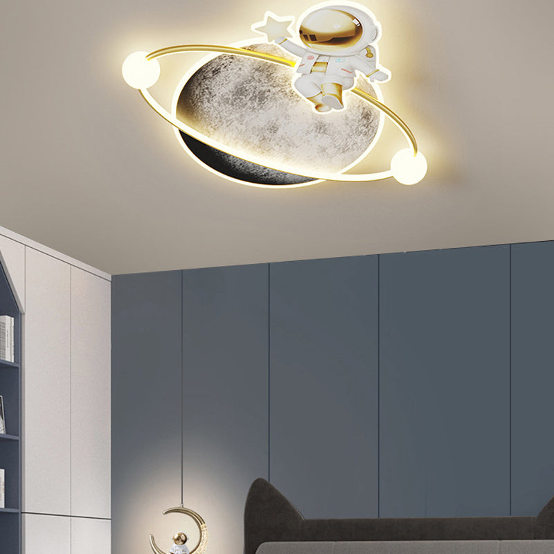 White Children Ceiling Light LED Flush Mount Lighting for Foyer