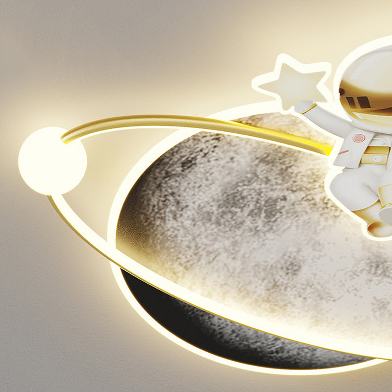 White Children Ceiling Light LED Flush Mount Lighting for Foyer