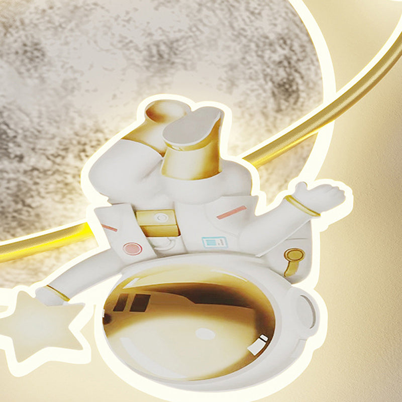 White Children Ceiling Light LED Flush Mount Lighting for Foyer