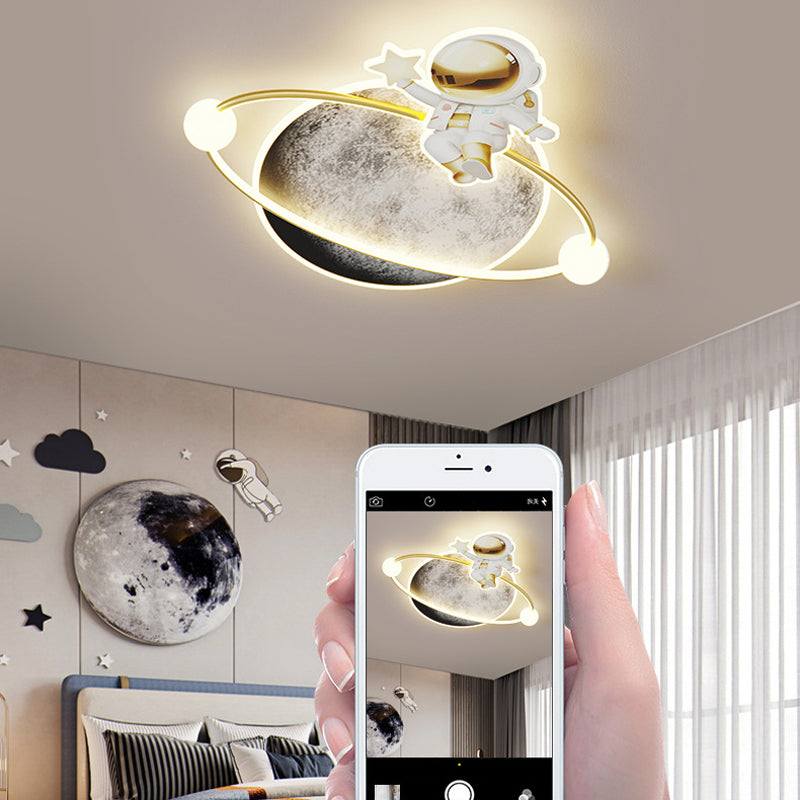White Children Ceiling Light LED Flush Mount Lighting for Foyer