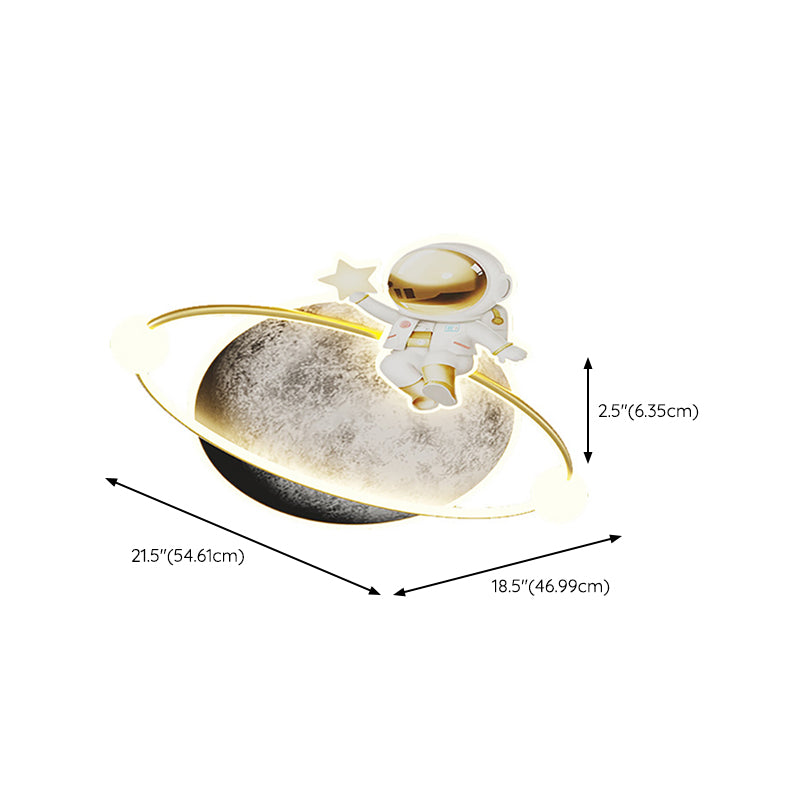 White Children Ceiling Light LED Flush Mount Lighting for Foyer