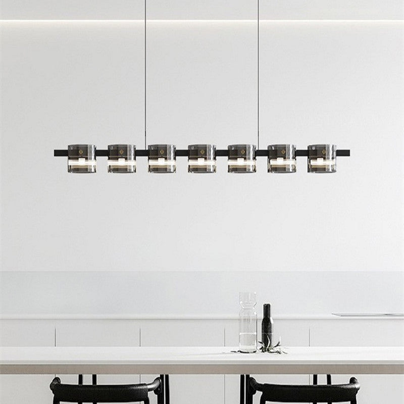 Nordic LED Island Lighting Fixture Simple Glass Pendant Light for Dining Room