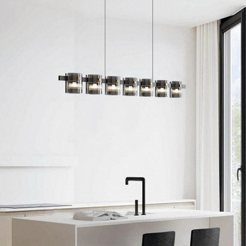 Nordic LED Island Lighting Fixture Simple Glass Pendant Light for Dining Room