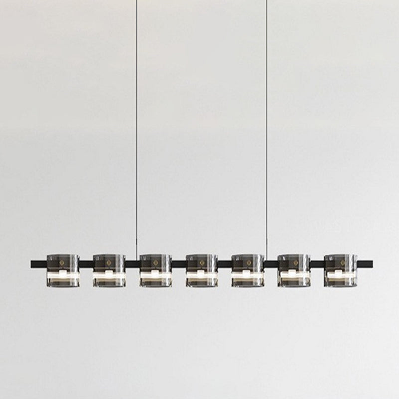 Nordic LED Island Lighting Fixture Simple Glass Pendant Light for Dining Room