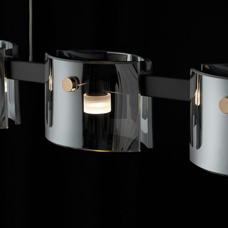 Nordic LED Island Lighting Fixture Simple Glass Pendant Light for Dining Room