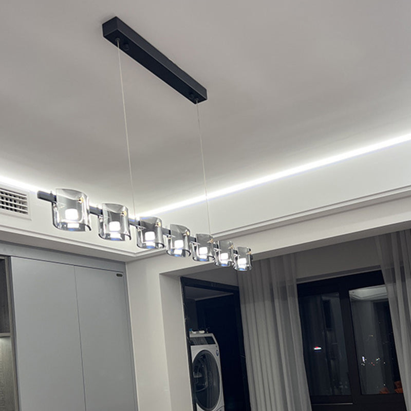 Nordic LED Island Lighting Fixture Simple Glass Pendant Light for Dining Room