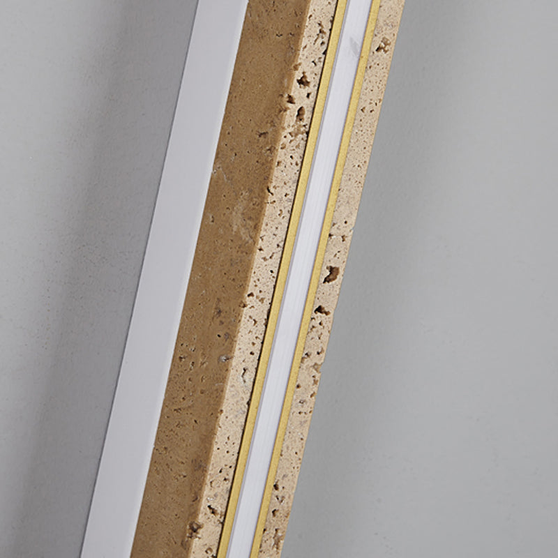 Linear Shape Stone Wall Mount Light Modern Style 1-Light Wall Light Sconce in Yellow
