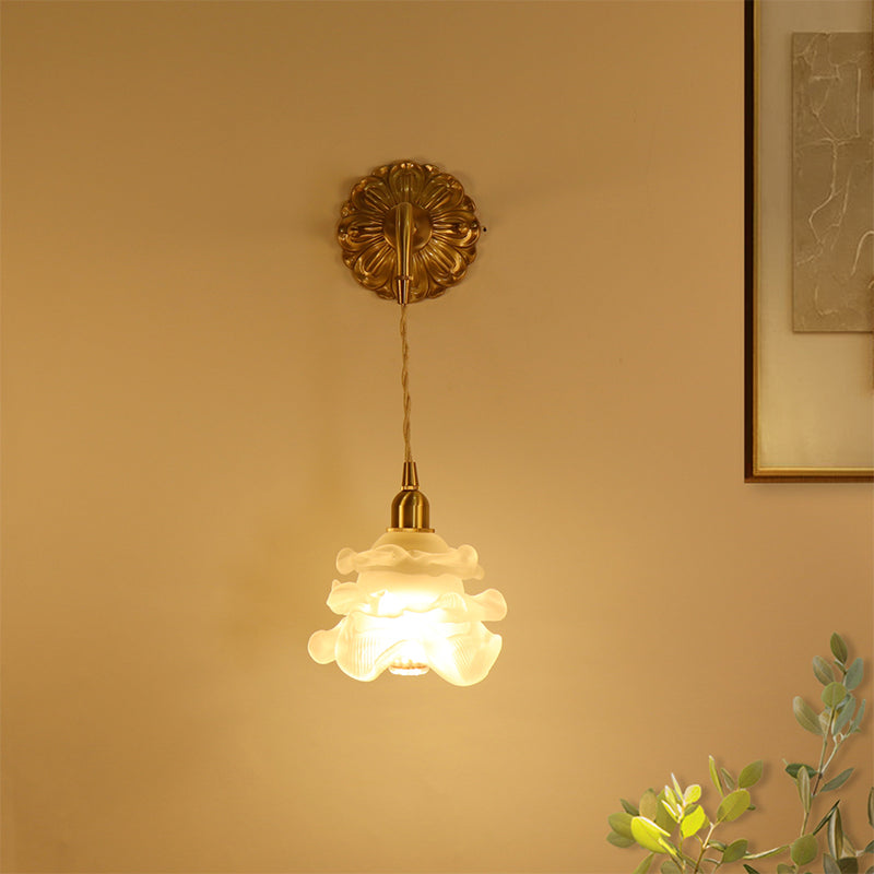 Modern Style Glass Wall Lamp Creative Wall Light Sconce for Bedroom
