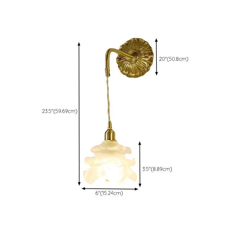 Modern Style Glass Wall Lamp Creative Wall Light Sconce for Bedroom