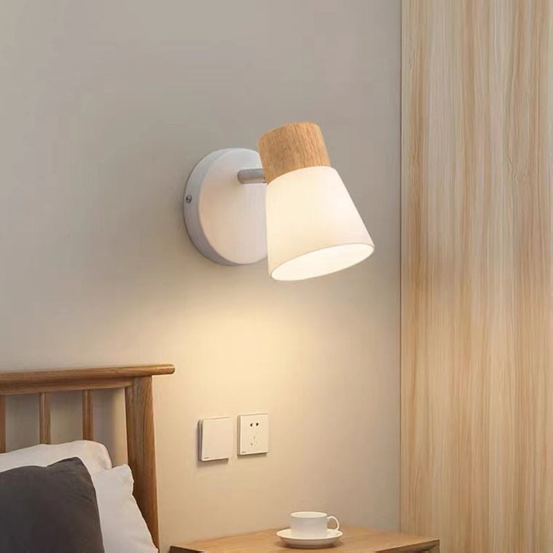 Nordic Wooden Wall Light Fixture Minimalist Wall Light Sconce for Bedroom