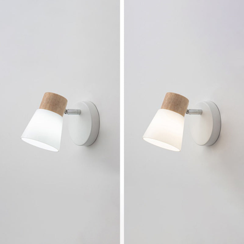 Nordic Wooden Wall Light Fixture Minimalist Wall Light Sconce for Bedroom