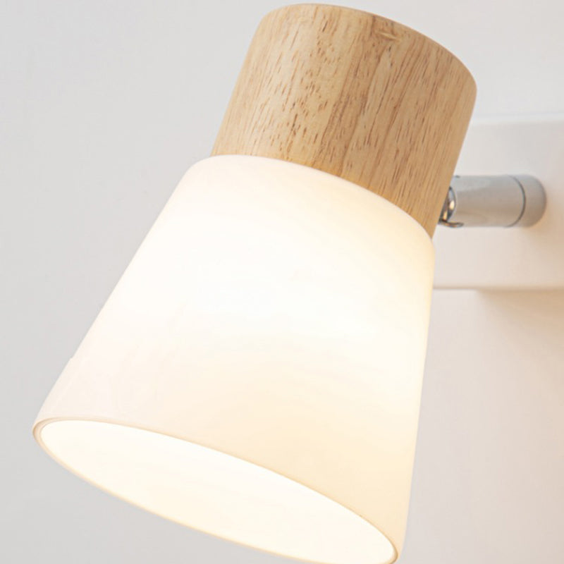 Nordic Wooden Wall Light Fixture Minimalist Wall Light Sconce for Bedroom