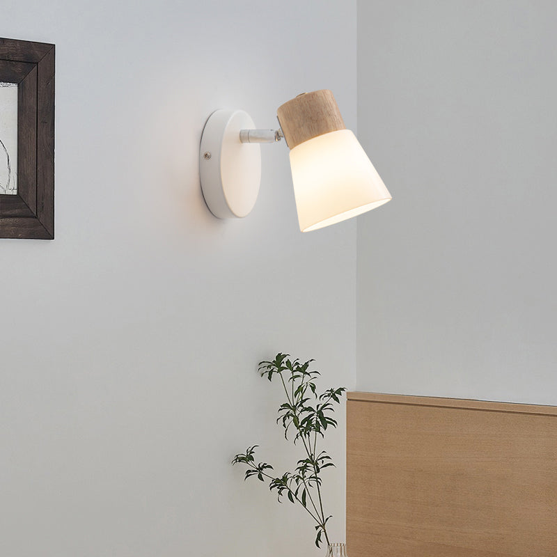 Nordic Wooden Wall Light Fixture Minimalist Wall Light Sconce for Bedroom
