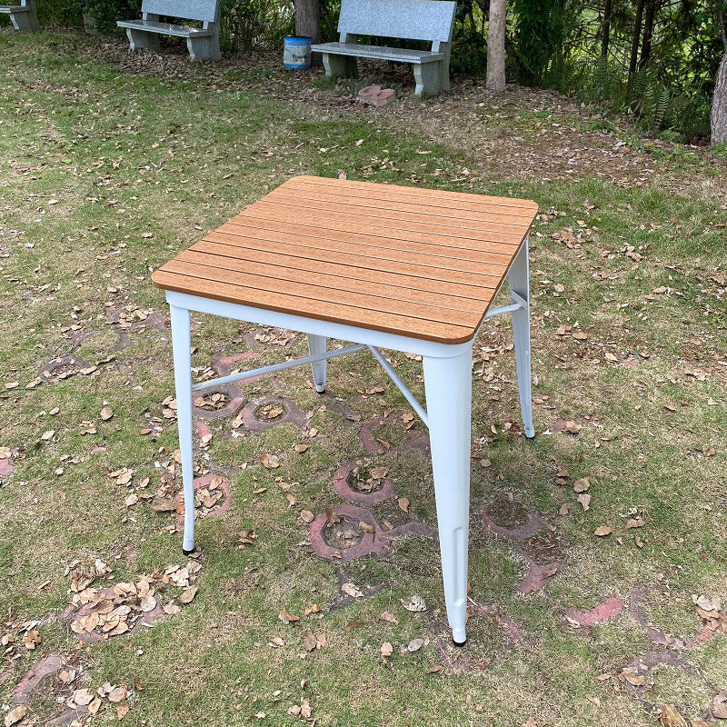 Wood-Like Dining Table Farmhouse Style Water Resistant Dining Table