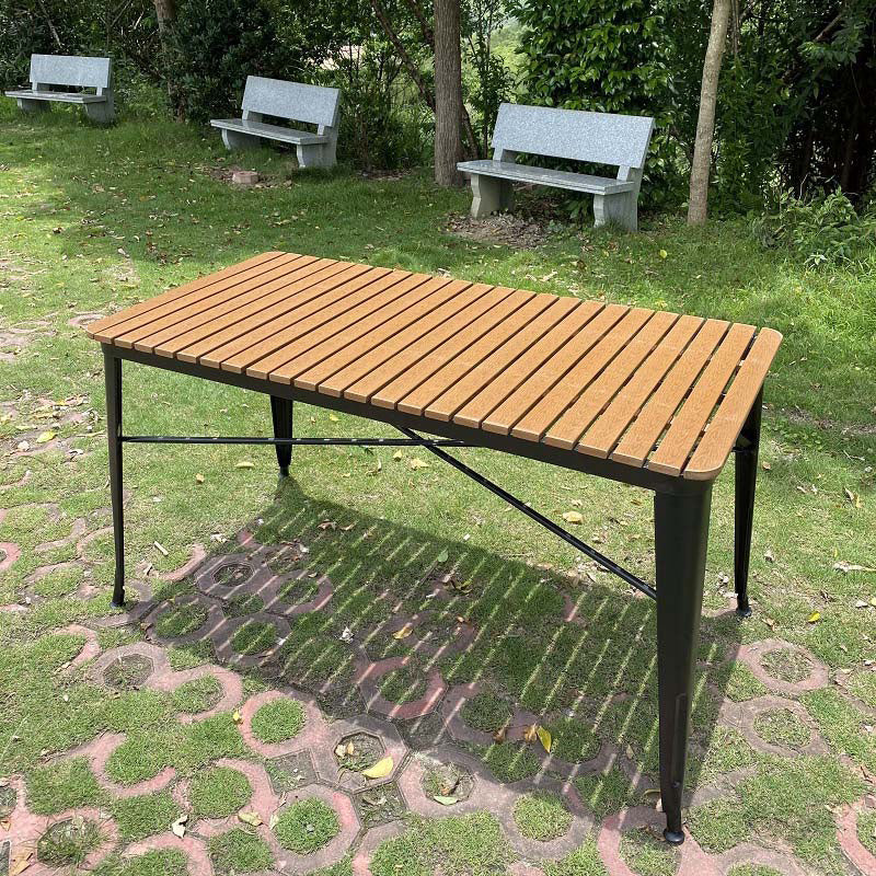 Wood-Like Dining Table Farmhouse Style Water Resistant Dining Table