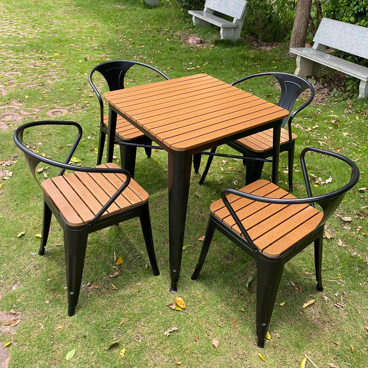 Wood-Like Dining Table Farmhouse Style Water Resistant Dining Table