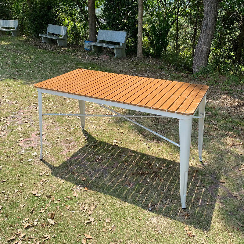 Wood-Like Dining Table Farmhouse Style Water Resistant Dining Table