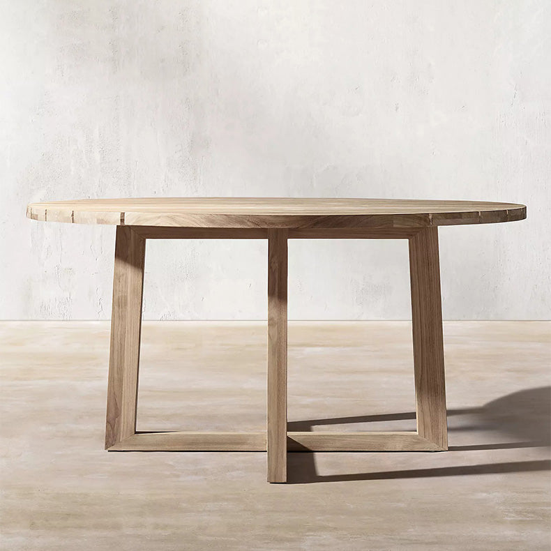 Farmhouse Dining Table Outdoor Solid Wood Unfinished Dining Table