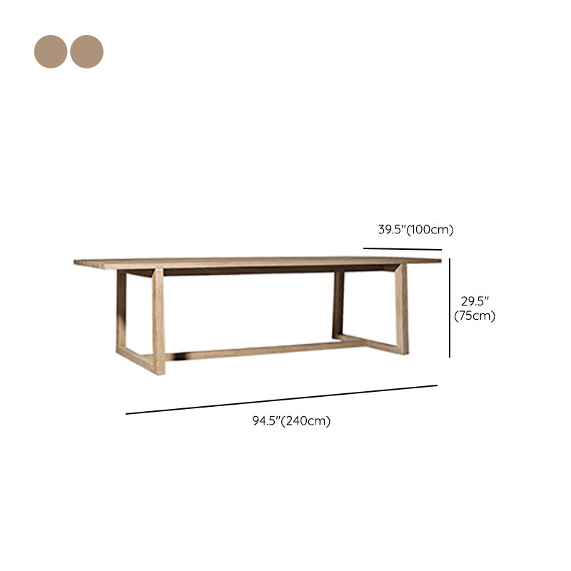 Farmhouse Dining Table Outdoor Solid Wood Unfinished Dining Table
