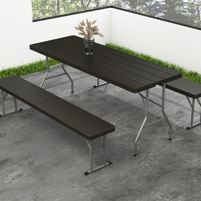 Industrial Plastic Foldable Dining Table Rectangle Water Resistant Table