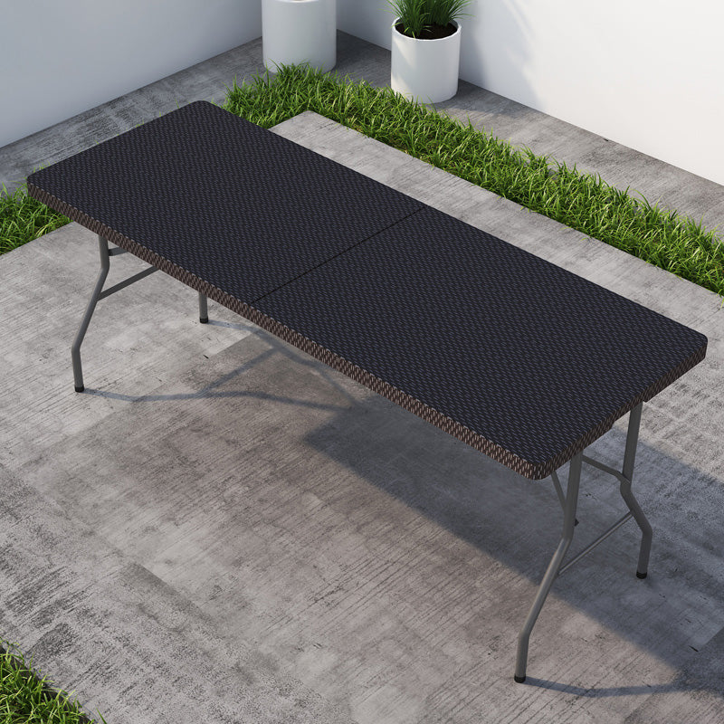 Industrial Plastic Foldable Dining Table Rectangle Water Resistant Table