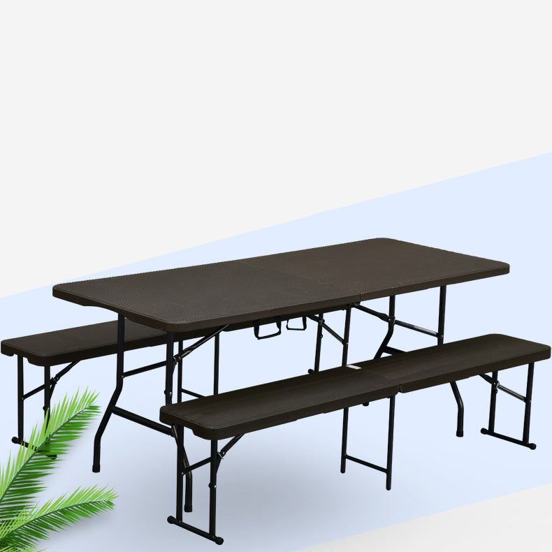 Industrial Plastic Foldable Dining Table Rectangle Water Resistant Table