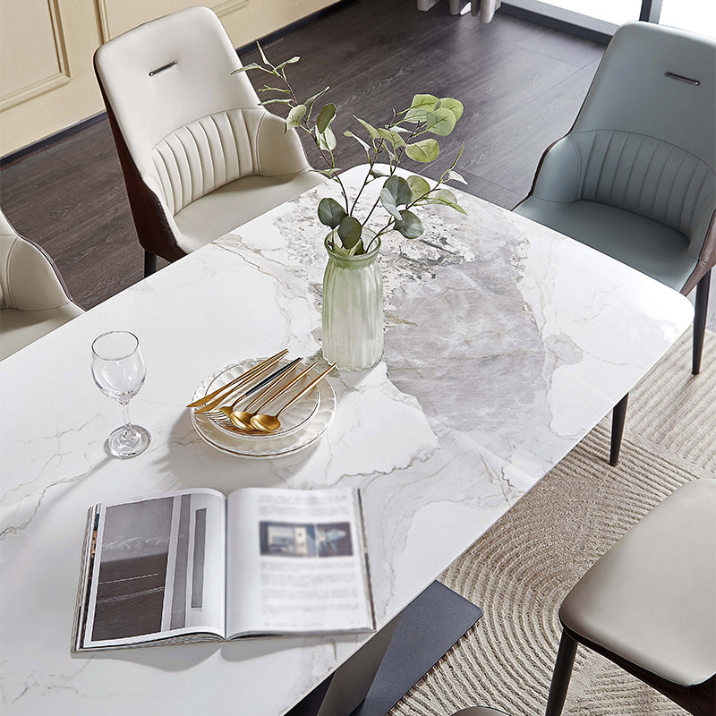 Modern Rectangle Dining Table Set 1/4/5/7 Pieces Dinette Set for Home