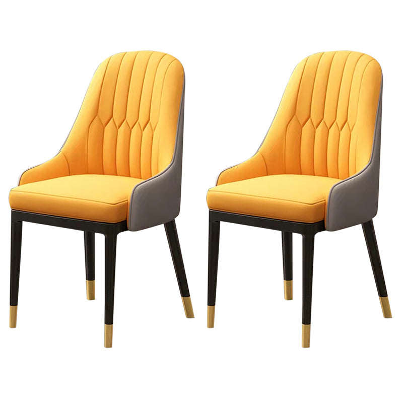 Glam Dinette Table Set with Padded Chairs 1/2/5 Pieces Glossy White Dining Set