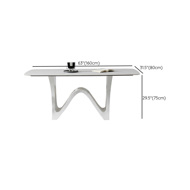 White Modern Dining Table Set 1/5/7 Pieces Dinette Set for Dining Room