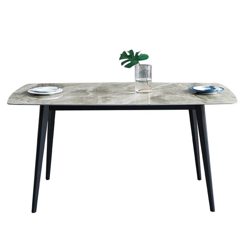 Glossy Gray Dining Table Set 1/4/5/7 Pieces Contemporary Dinette Set for Kitchen