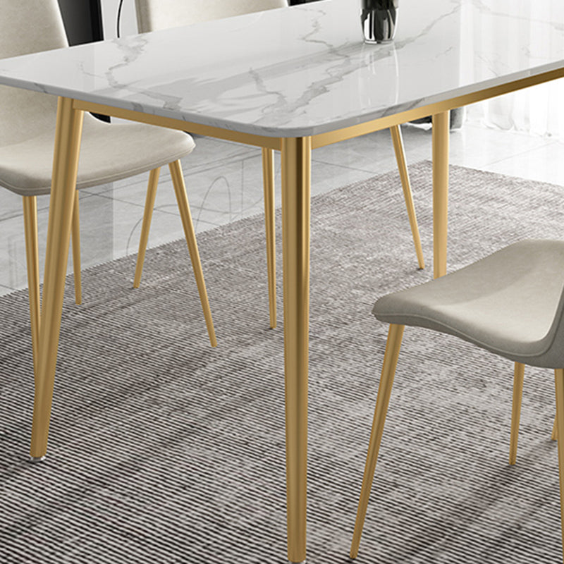 Glossy White Glam Dinette Table Set 1/2/5/7 Pieces Dining Set with Leather Chairs