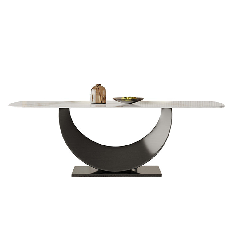 Glam Dining Table Set with Chrome Metal Base 1/4/5/7 Pieces White Dinette Set for Home