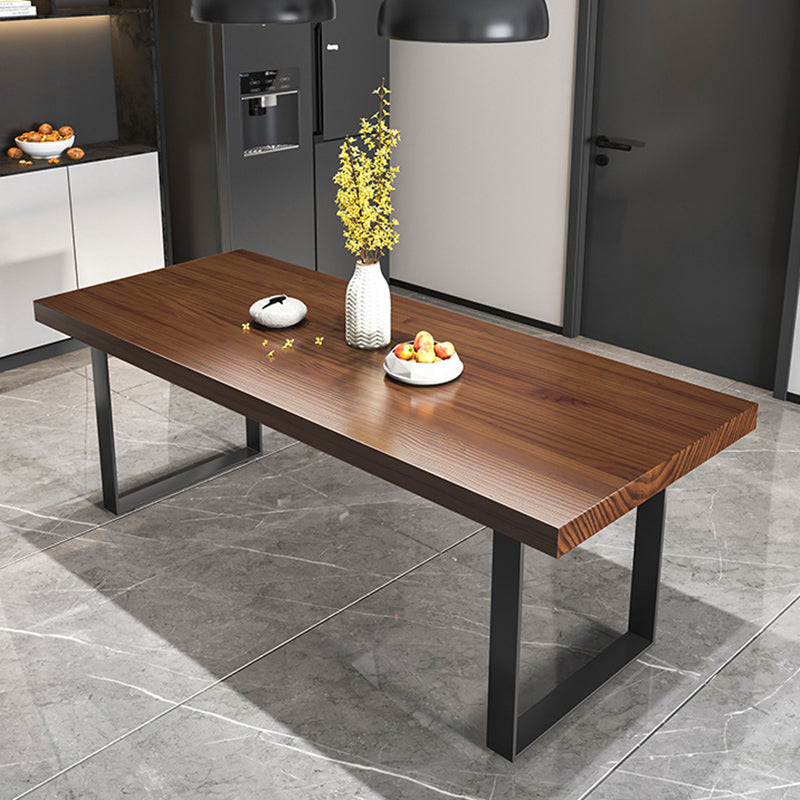 Brown Solid Wood Industrial Dining Table Set 1/2/5/7 Pcs Dinette Set for Home