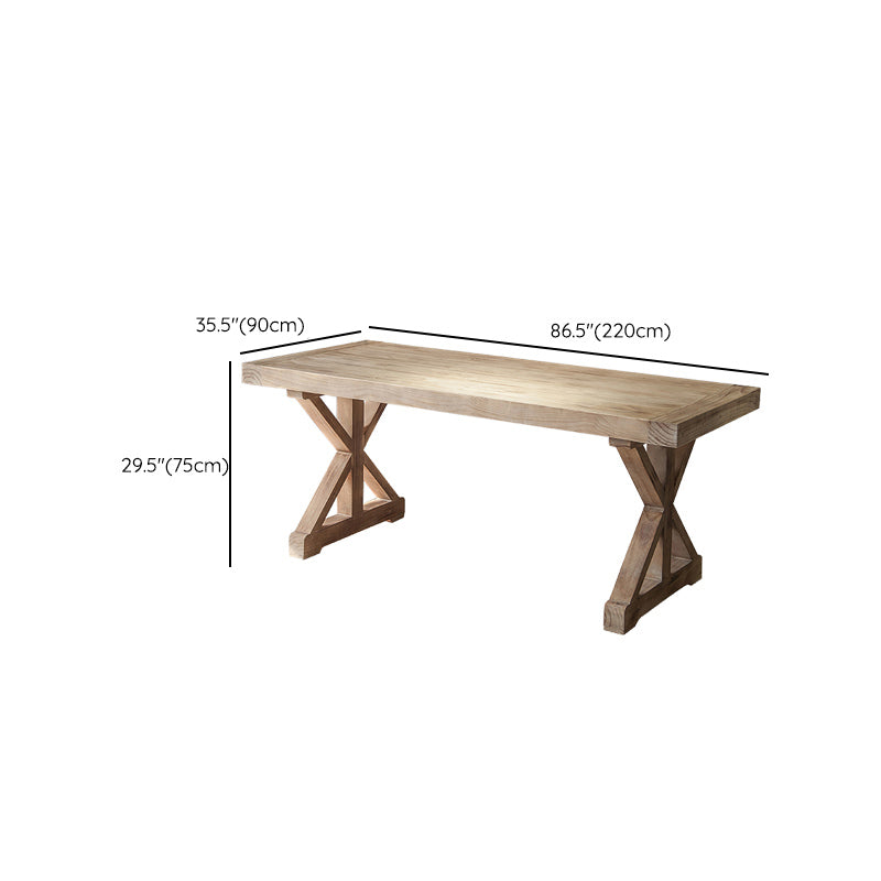 Distressed Pine Wood Dining Set 1/2 Pieces Industrial Dinette Set for Home