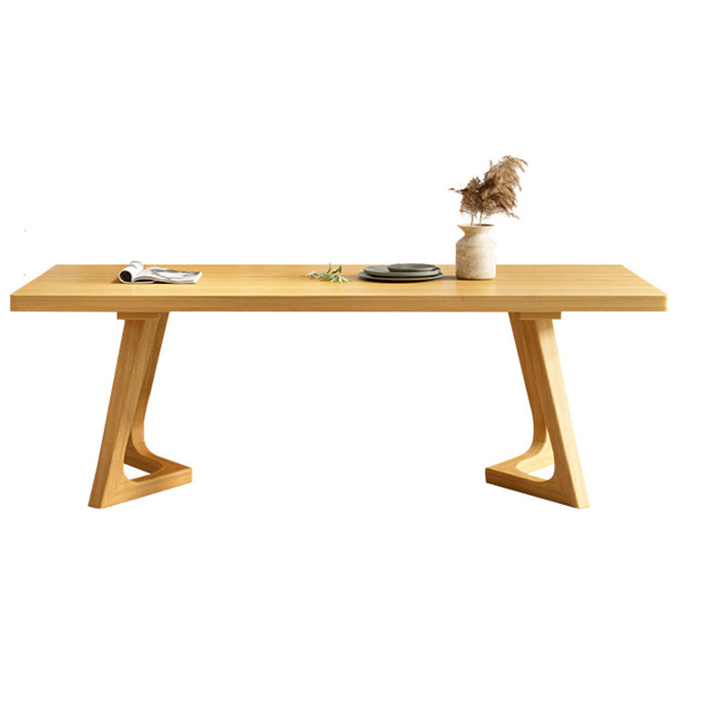 Modern Solid Wood Furniture 1/2/5/7 Pcs Standard Height Dining Room Table Set in Natural