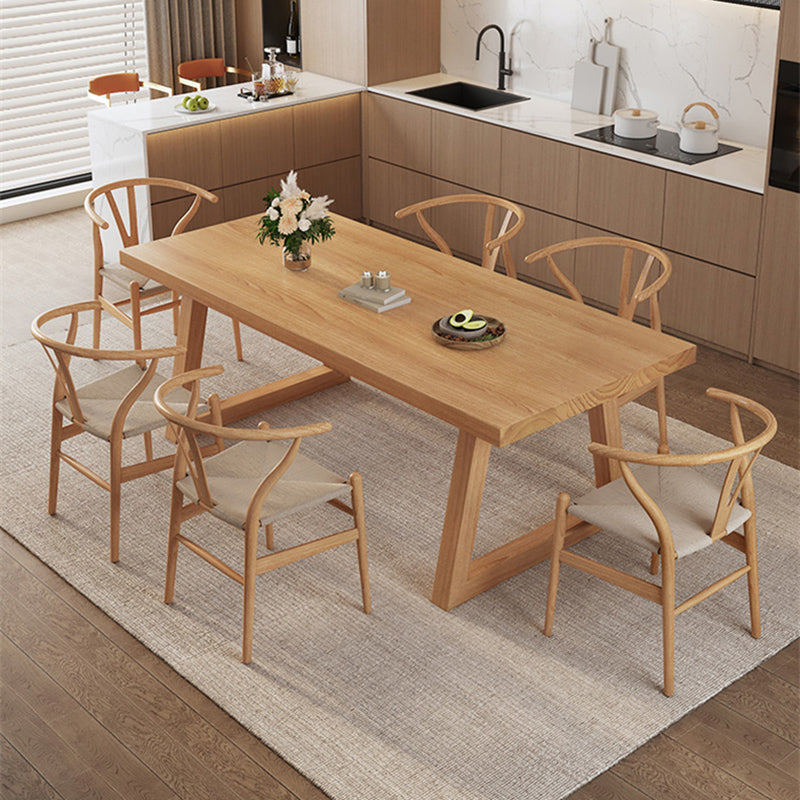 Modern Solid Wood Furniture 1/2/3/4/5/6/7 Pcs Standard Height Dining Room Table Set