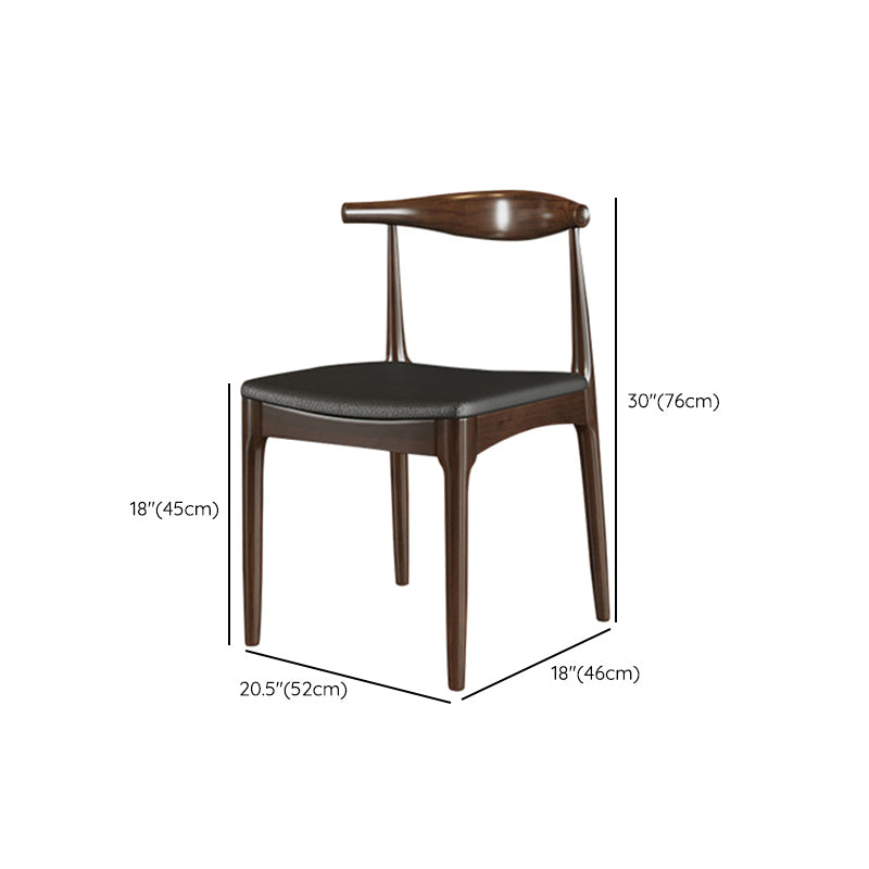 Brown Solid Wood Furniture with Cow Horn Chairs 1/5/7 Pcs Modern Dinette Set