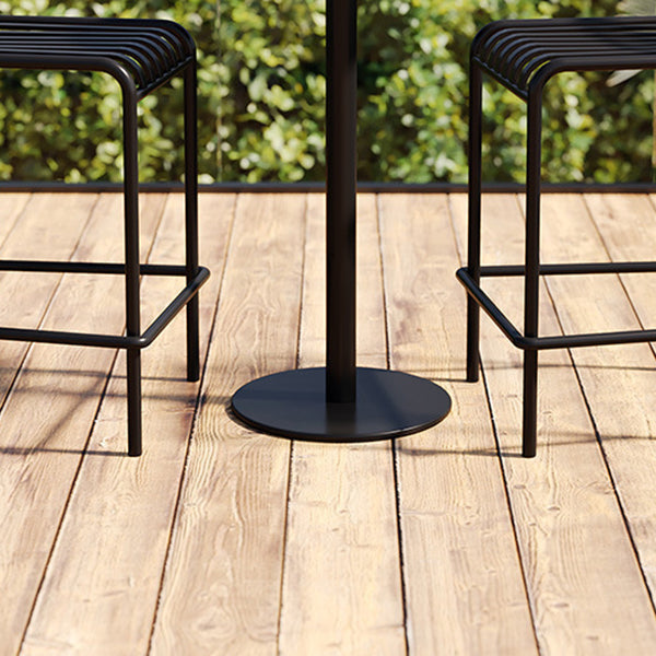 Contemporary Round Bar Table Set 1/3/4 Pcs Metal Bar Height Set