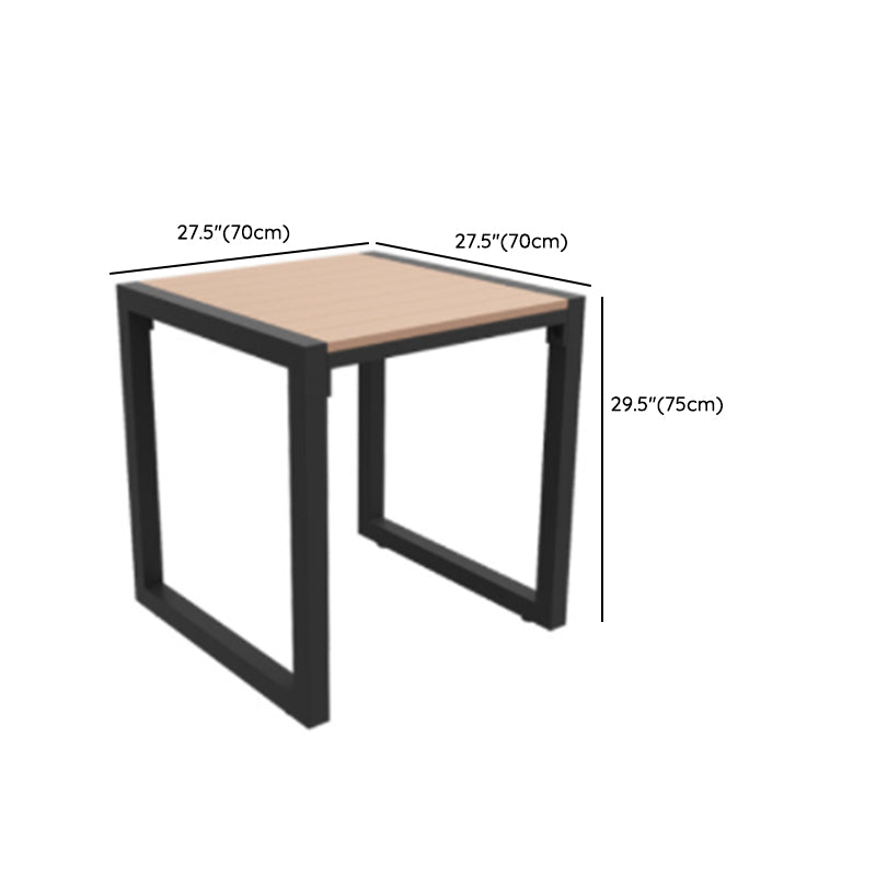 Modern Style 1/3/5/7 Pieces Metal Dining Set Reclaimed Wood Table Set for Outdoor