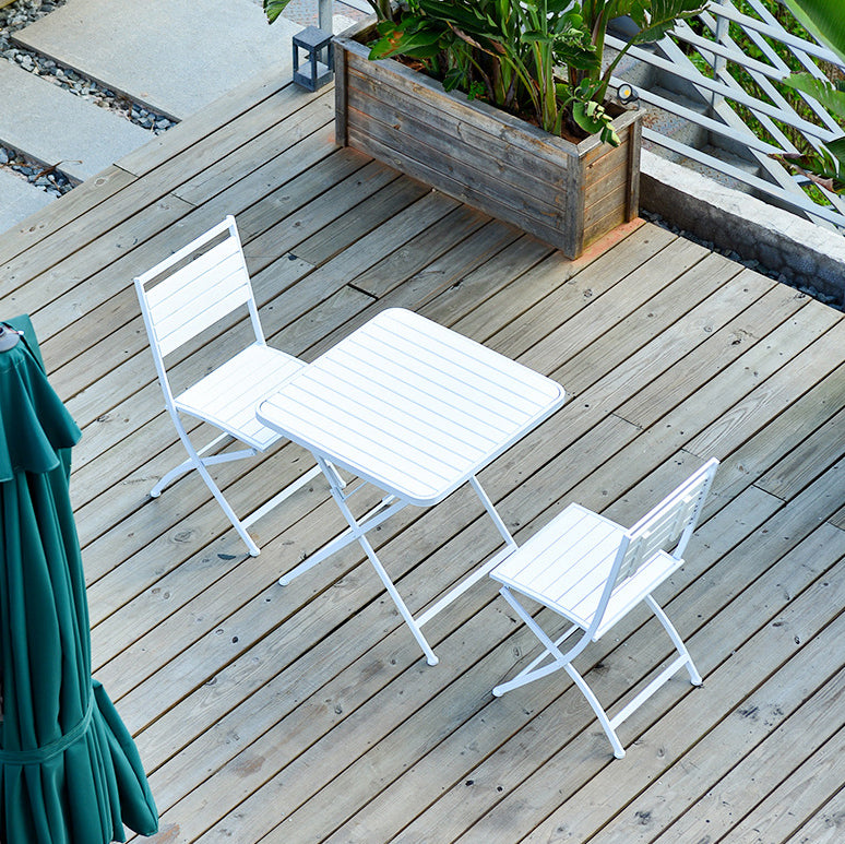 Modern Style 1/3 Pieces Metal Picnic Table Reclaimed Wood Picnic Table Set