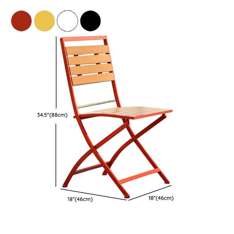 Modern Style 1/3 Pieces Metal Picnic Table Reclaimed Wood Picnic Table Set