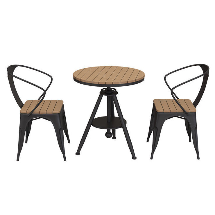 Modern Style 1/2/3/5 Pieces Metal Dining Set Reclaimed Wood Table Set